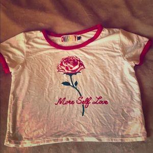 Cropped White T-Shirt